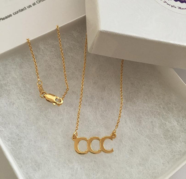 Capital Block Initial Necklace 4