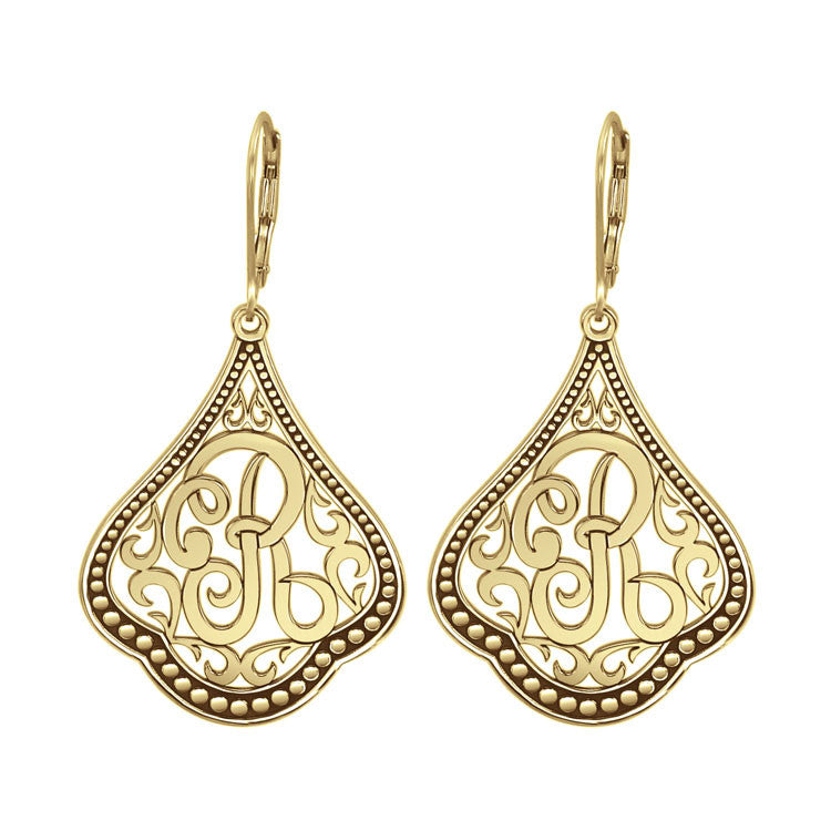 Classic Script Initial Earrings Apparel & Accessories > Jewelry > Earrings - 1