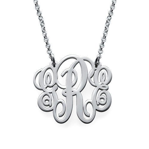 Sterling Silver Monogram Necklace