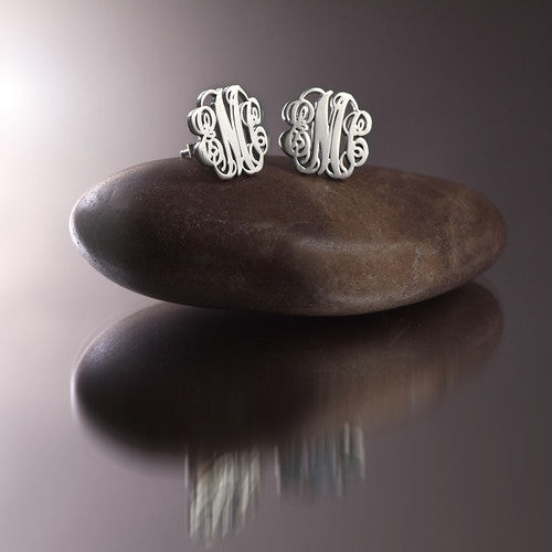Monogram Stud Earrings Apparel & Accessories > Jewelry > Earrings - 3