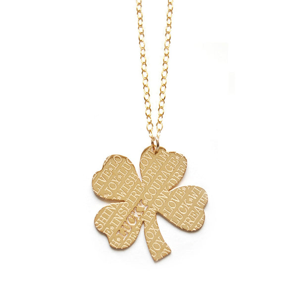 Miriam Merenfeld Lucky Four Leaf Clover Necklace Apparel & Accessories > Jewelry > Necklaces - 2