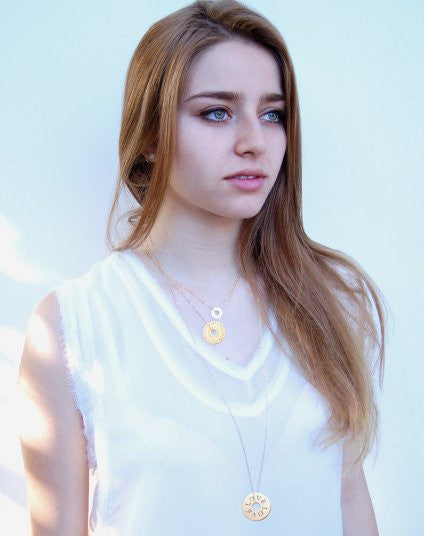 Personalized Initial Token Necklace by Miriam Merenfeld Apparel & Accessories > Jewelry > Necklaces - 2