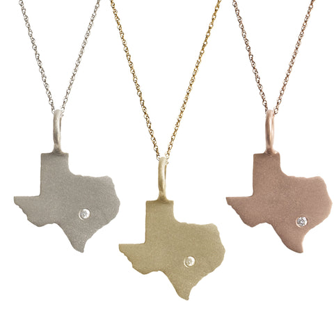 14K Gold Texas Birthstone Necklace Apparel & Accessories > Jewelry > Necklaces - 1