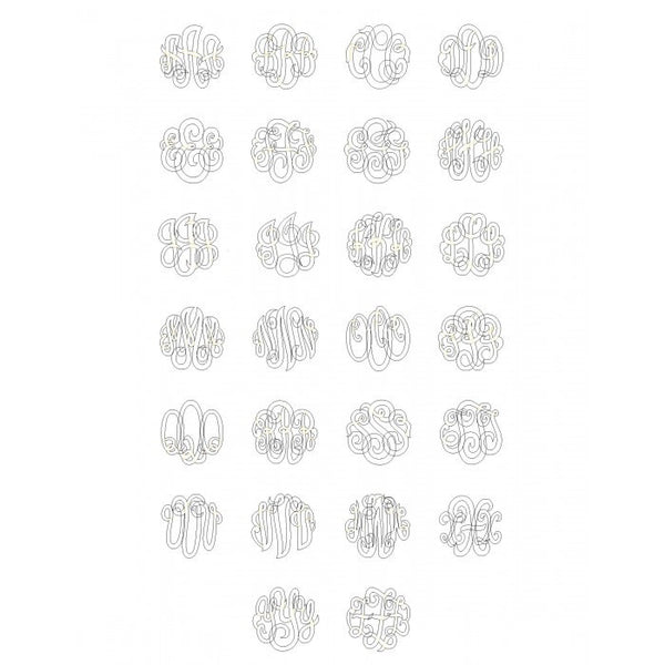 Classic Border Round Cutout Monogram Birthstone Necklace Apparel & Accessories > Jewelry > Necklaces - 3