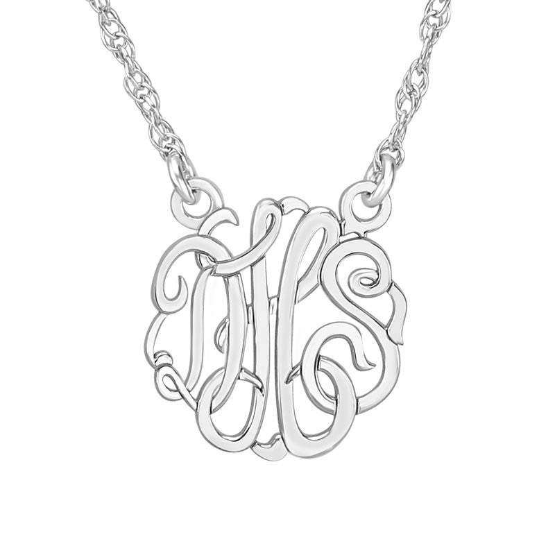 Classic Script Mini Monogram Necklace-Alison and Ivy Apparel & Accessories > Jewelry > Necklaces - 1