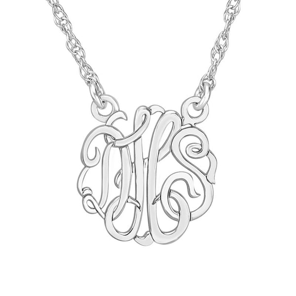 Classic Script Mini Monogram Necklace-Alison and Ivy Apparel & Accessories > Jewelry > Necklaces - 1