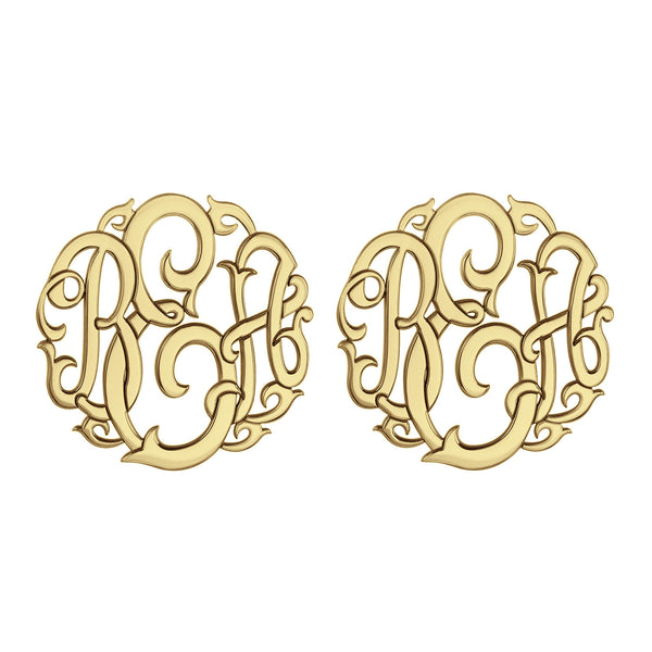Classic Vine Monogram Stud Earrings Apparel & Accessories > Jewelry > Earrings - 1