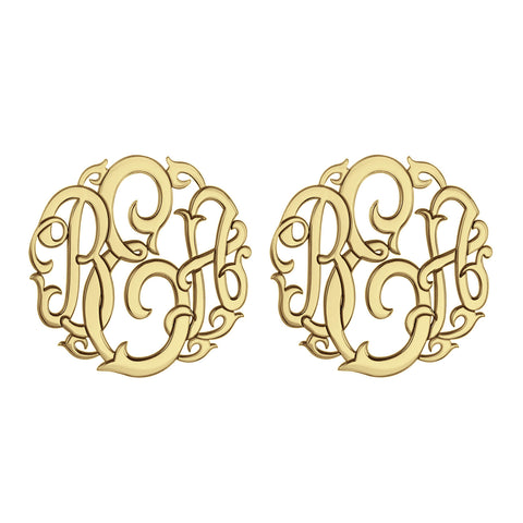 Classic Vine Monogram Stud Earrings Apparel & Accessories > Jewelry > Earrings - 1