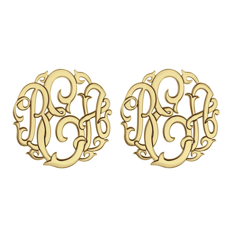 Classic Vine Monogram Stud Earrings Apparel & Accessories > Jewelry > Earrings - 1