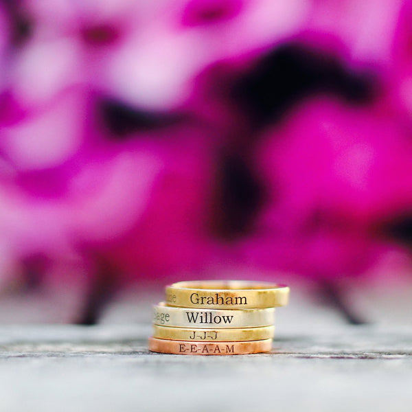 Personalized 14K Gold Band Ring