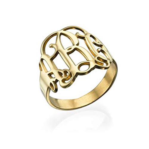 Sterling Silver Monogram Ring 2
