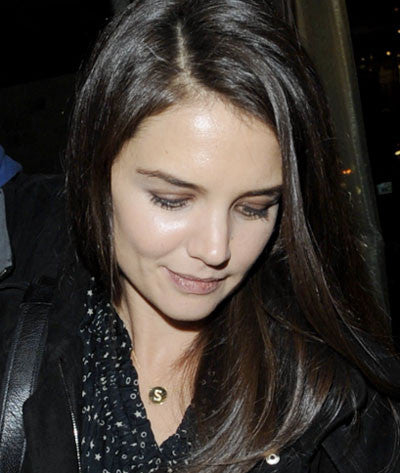 Gold CZ Initial Necklace by Purple Mermaid Designs Apparel & Accessories > Jewelry > Necklaces - 3