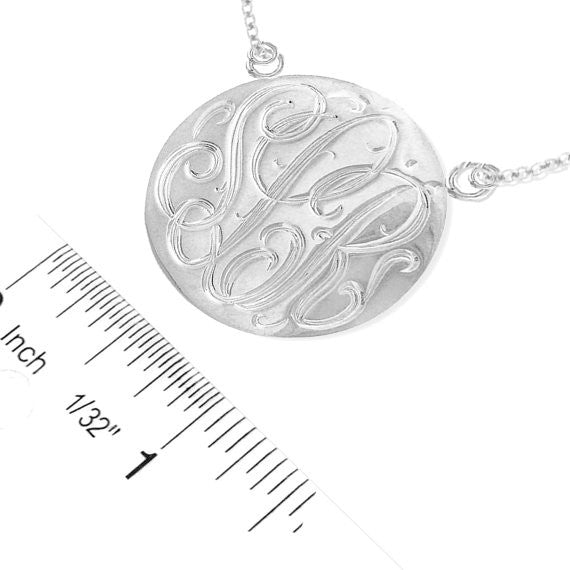 Keti Sorely Designs Sterling Silver Engraved Disc Necklace Apparel & Accessories > Jewelry > Necklaces - 2