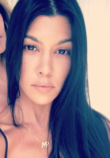 CZ Initial Necklace - Kourtney Kardashian 4