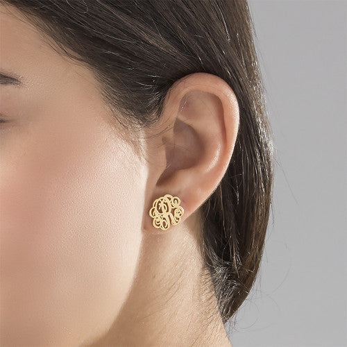 Monogram Stud Earrings Apparel & Accessories > Jewelry > Earrings - 2