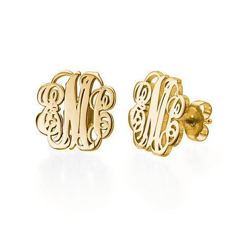 Monogram Stud Earrings Apparel & Accessories > Jewelry > Earrings - 1