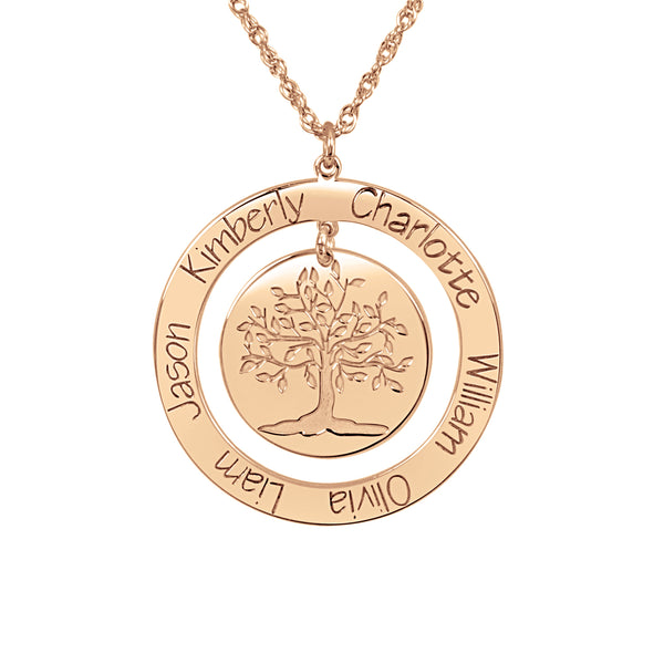 Personalized Engraved Family Tree Necklace 2