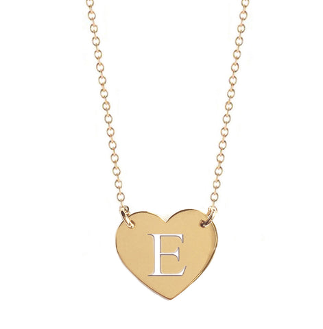 Mini Initial Heart Necklace