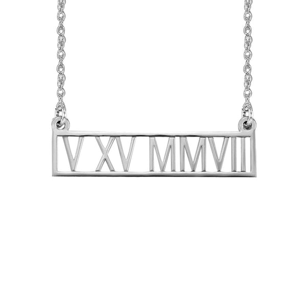 Cut Out Roman Numeral Necklace 2