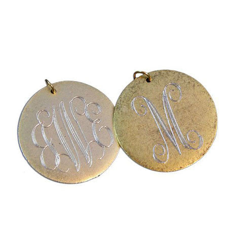 14K Gold Filled Large Engraved Disc Necklace Apparel & Accessories > Jewelry > Necklaces - 5