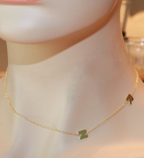 Multiple Sideways Initial Necklace 3