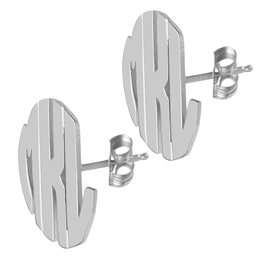 Sterling Silver Block Post Earrings by Purple Mermaid Designs Apparel & Accessories > Jewelry > Earrings