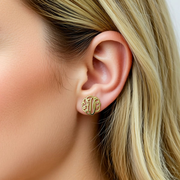 Classic Monogram Stud Earrings