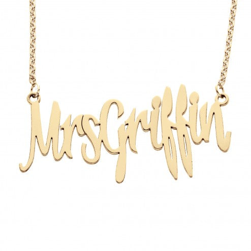 Personalized Mrs Necklace rose gold