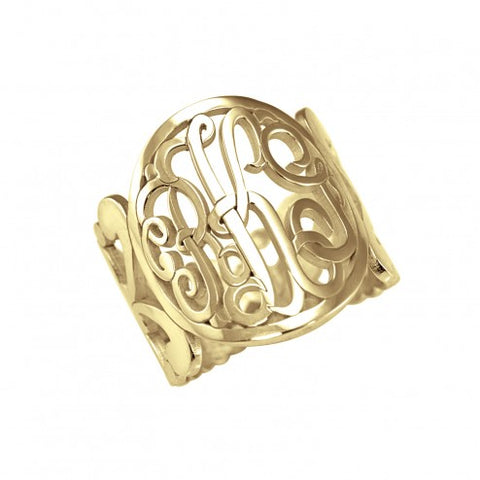 Classic Band Monogram Ring