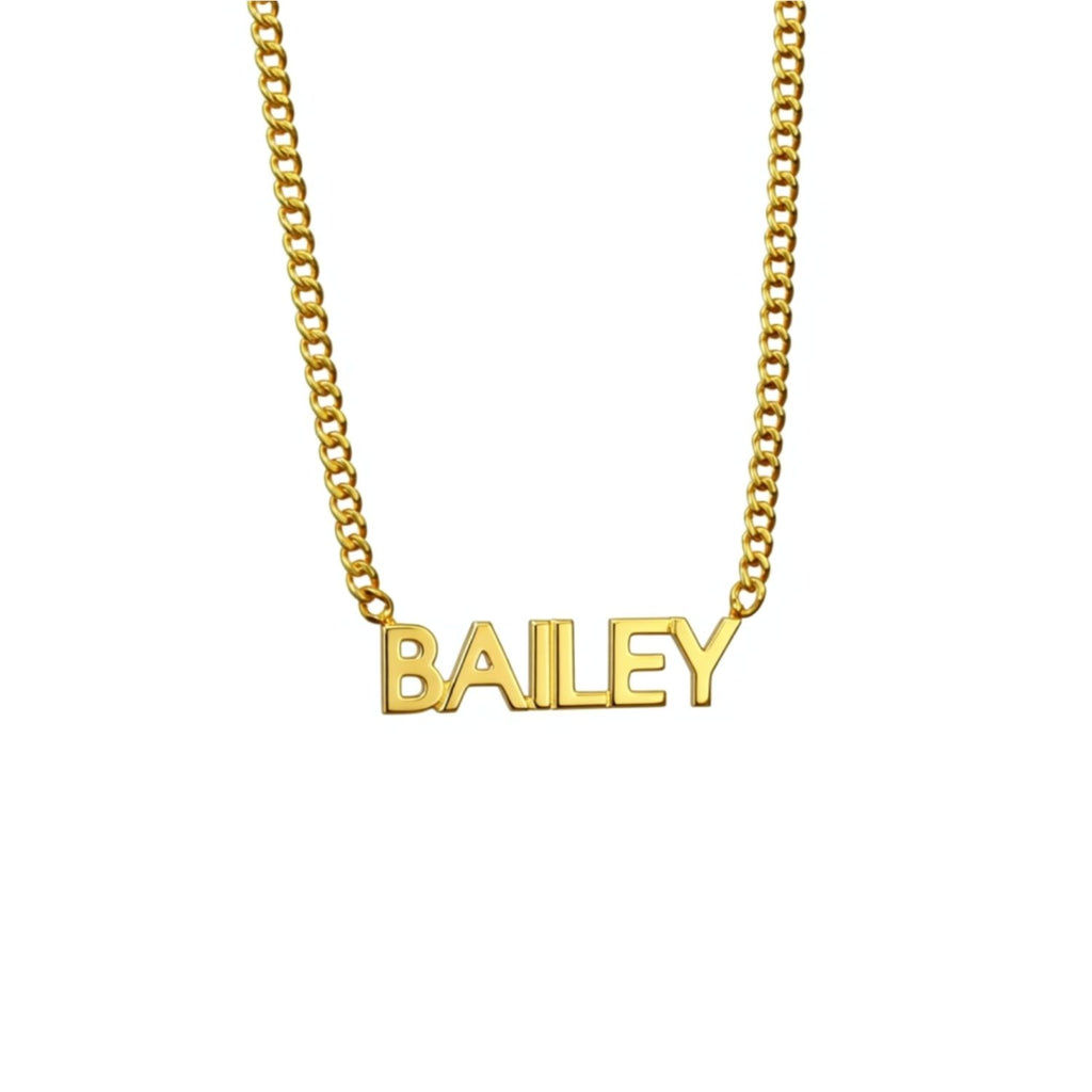 Petite Block Name Necklace