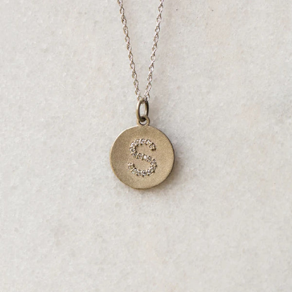 diamond initial necklace
