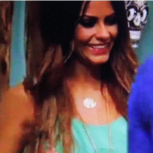 Sterling Silver Block Monogram Necklace by Purple Mermaid Designs Apparel & Accessories > Jewelry > Necklaces - 2 