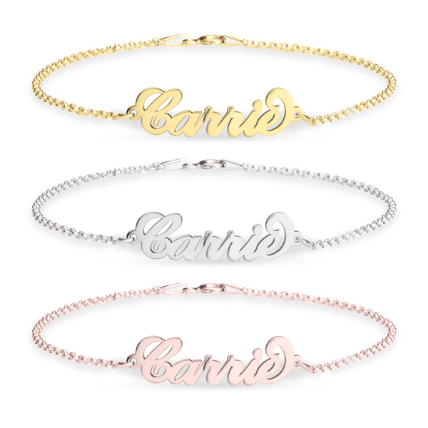 Personalized Carrie Nameplate Bracelet 5