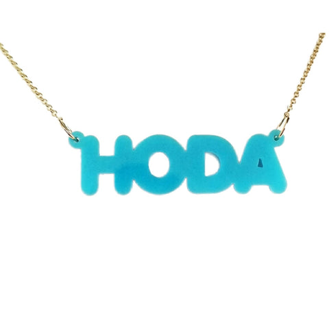 Capital Acrylic Nameplate Necklace by Purple Mermaid Designs Apparel & Accessories > Jewelry > Necklaces - 1