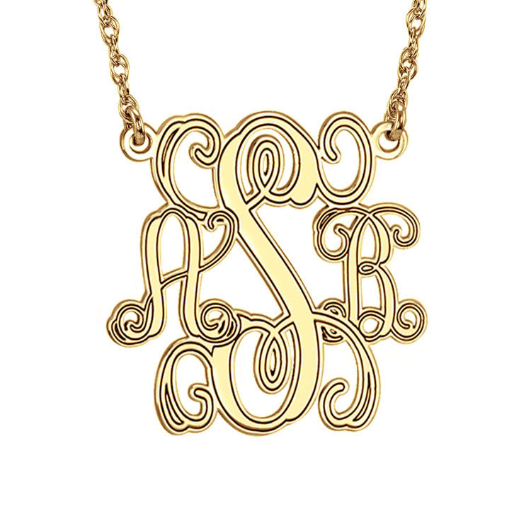 Interlocking Script Monogram Necklace-Alison and Ivy Apparel & Accessories > Jewelry > Necklaces - 1