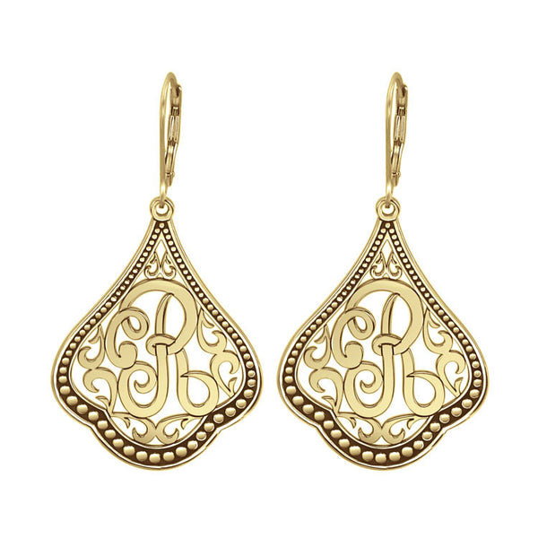 Classic Script Initial Earrings Apparel & Accessories > Jewelry > Earrings - 1