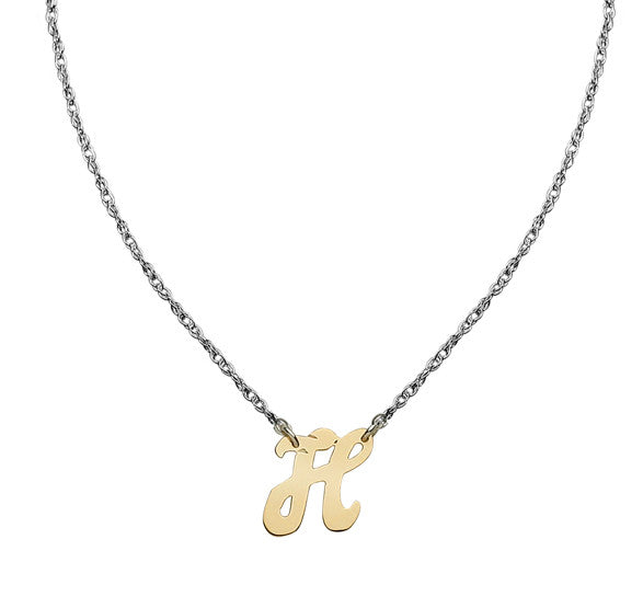 Jane Basch Petite Personals Mixed Metal Initial Necklace Apparel & Accessories > Jewelry > Necklaces - 2