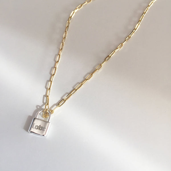 Engraved Gothic Lock Necklace by Miriam Merenfeld 3