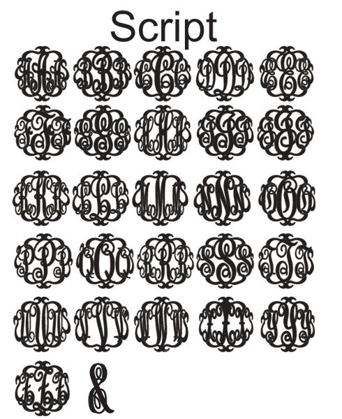 Acrylic Rimmed Script Monogram Bracelet  by Moon and Lola Apparel & Accessories > Jewelry > Bracelets - 8