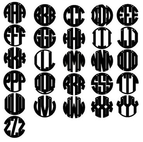 Moon and Lola Gold Filled Cutout Round Monogram Necklace Apparel & Accessories > Jewelry > Necklaces - 2