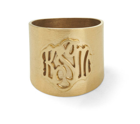 Cuff Monogram Ring by Moon and Lola Apparel & Accessories > Jewelry > Rings - 1