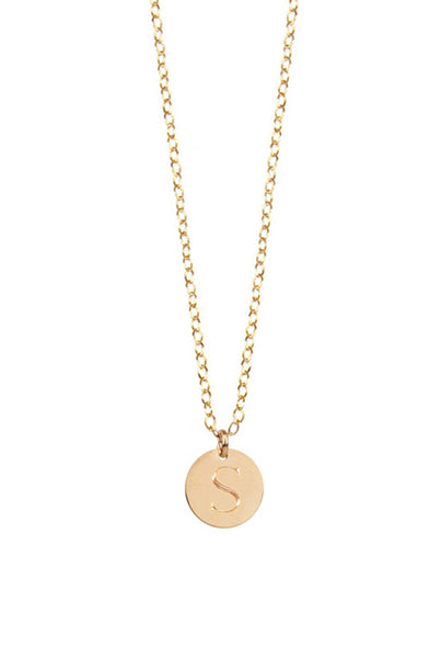 Miriam Merenfeld Initial Disc Necklace Apparel & Accessories > Jewelry > Necklaces - 4