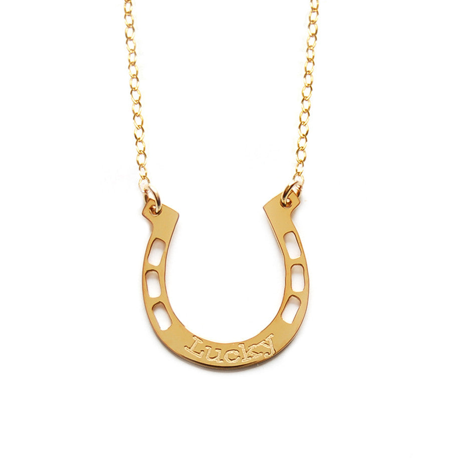 To My Beautiful Daughter-Hold It Close Lucky Horseshoe Necklace