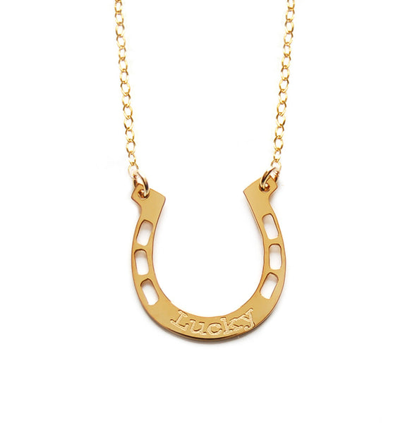 Miriam Merenfeld Lucky Horseshoe Necklace Apparel & Accessories > Jewelry > Necklaces - 1