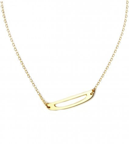 Large Sideways Initial Necklace-Miriam Merenfeld Apparel & Accessories > Jewelry > Necklaces - 4