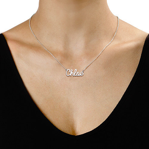 Cursive Nameplate Necklace Apparel & Accessories > Jewelry > Necklaces - 3