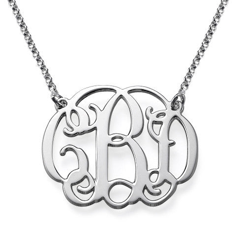 Small Interlocking Script Monogram Necklace Apparel & Accessories > Jewelry > Necklaces - 3