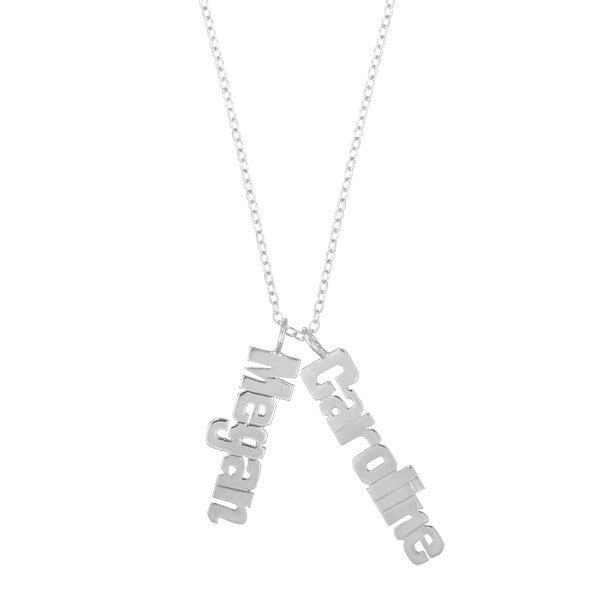 Vertical Nameplate Necklace Apparel & Accessories > Jewelry > Necklaces - 2