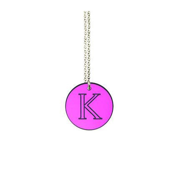 Acrylic Engraved Disc Necklace by Purple Mermaid Designs Apparel & Accessories > Jewelry > Necklaces - 3