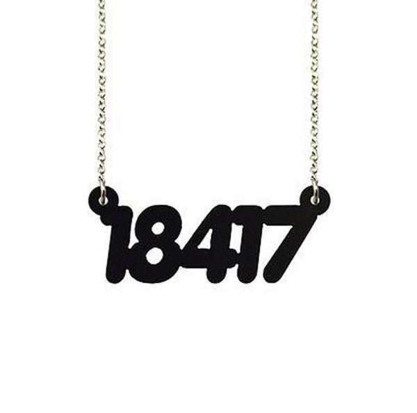 Script Acrylic Zip Code Necklace by Purple Mermaid Designs Apparel & Accessories > Jewelry > Necklaces - 2